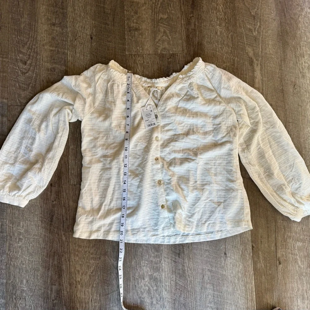 NWT Marine Layer Women’s Small Shadow Stripe Nixi Collarless - Picture 5 of 10